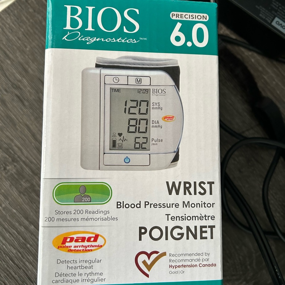 Bios Diagnostics Precision 6.0 Wrist Blood Pressure Monitor